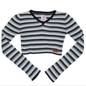 UNIF Striped 💯 Cotton Crop Top